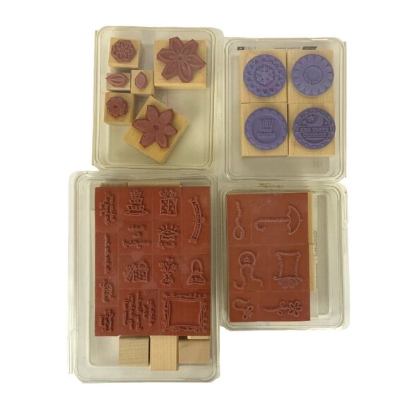 Stampin Up Stamps Lot Of 4 Sets Floral Occasions Two-Step Crafting Card Making - Picture 2 of 10